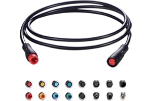 BALUOQI Câble d'extension 2Pin/3Pin/4Pin/5Pin/ 6Pin/8Pin/9Pin Prise étanche Femelle à mâle Fonctionne pour la lumière de Bicyclette électrique/accélérateur/Ebrake