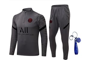 FCURE Parigi Divisa Da Calcio A Maniche Lunghe, Primavera E Autunno, Tuta Da Competizione Tuta Da Allenamento Unisex Uomini Uniforme Da Calcio for Allenamento