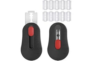 OIXYAZ 2 juegos Cortador de Masa de Pan, Extraíble y Magnética Herramienta para Pan con 12 Hojas Afeitar Acero Inoxidable