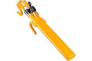 Turnart Steering Wheel Lock Anti-Theft Device Key Lock Retractable Car Lock with 3 Keys for Car Security Universal Fit for Auto/SUV/Van/Truck (Yellow)