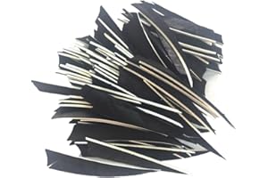 JIEXI HWYP Archery Fletches 4" turkey Feather Fletching Shield Shape Pack of 100