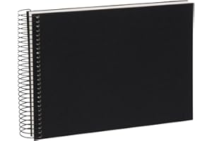 goldbuch Spiralalbum Bella Vista, Erinnerungsalbum aus Leinen mit Spiralbindung, Fotoalbum mit 40 weiße Seiten, Fotobuch zum Einkleben, Foto Album, Schwarz, ca. 24 x 17 x 2,8 cm