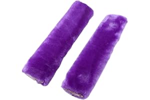 FILFEEL Seat Belt Cover Shoulder Plush Pad, 2 Pcs Safety Seat Harness Cover Strap Wrap Pads Soft Comfortable Cushion, Durable & Adjustable (Purple)