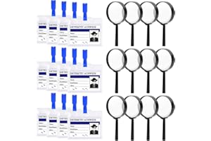 CLIUNT Loupe de Détective Enfants, Kit Détective Enfant avec 12 Cartes D'identité de Détective et 12 Clip Loupe Enfants,Kit Espion Enfant pour Jeu de Rôle de Détective