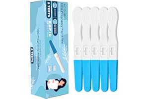 ACCUBIO Test de Grossesse, Test D'urine HCG à Détection Précoce, Résultat en 5 Minutes, Plus de 99% de Test de Fertilité Précis, une Détection Rapide de la Maison Supplémentaire, 25mIU/ml 5 pack