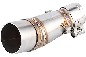 KIMISS Tubo de para moto, conector intermedio para 250 Z250 2013-2016, adaptador de enlace para silenciador, acero inoxidable