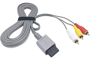 RUITROLIKER 10ft/3m Cable de audio de vídeo AV con Winder para Wii/WiiU Video juego de consola
