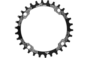 RiToEasysports Anillo De Cadena De Bicicleta, 30T 104 Mm BCD Aleación De Aluminio Plato De Una Sola Velocidad Anillo De Cadena De Diente Negativo Positivo para Bicicleta De Montaña