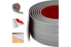 DIKEBAO PVC Floor Transition Strip Self Adhesive Laminate Floor Cover Strips Door Carpet Edge Strip Floor Edging Trim Strip Vinyl Transition Profile Laminate Flooring Joining Strips Door(Grey(50mm))