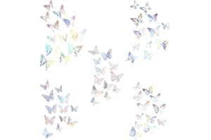 KXUSW decoracion pared,mariposas decorativas,mariposas,pegatinas pared decorativas,60 piezas, elegantes y hermosas, adecuadas para habitaciones infantiles, dormitorios y decoraciones para fiestas