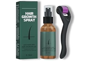 OKAQEE Beard Grooming Kit for Men - Beard Growth Kit - Derma Roller Hair Growth Men - Beard Roller Kit for Beard & Mustache Facial Hair Growth - Spray Serum Essence Stimulate Promote Rapid Growth Thickening