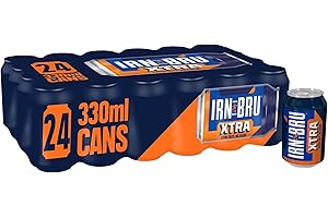 IRN-BRU XTRA, No Sugar & Low Calorie Fizzy Drinks Multipack Cans with XTRA Taste - 24 x 330ml Cans