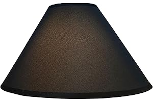 LOXTON LIGHTING Empire Cotton Coolie Lamp Shades for Table Lamps and Pendant Ceiling Lights - 30cm Dia Cream (Black)