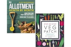 Allotment Month By Month By Alan Buckingham & RHS Step-by-Step Veg Patch By Lucy Chamberlain 2 Books Collection Set