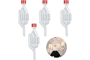 ANZONGYI 4 Pieces Fermentation Airlock Brewing Airlock Plastic Fermentation Valve Bubbler Airlocks for Homebrew Beer Fermentation Wine Making Home Brewing