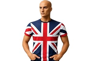 Sign Print Lab Tour Collection Union Jack (Unisex) Flag T-Shirts XS-S- M-L-XL-XXL London Great Britain Men's (L)