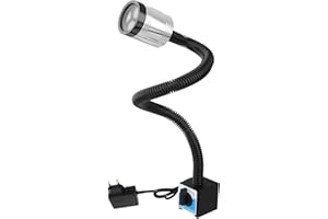 XINYIQI Lámpara de trabajo led magnética de cuello de cisne flexible 900 lúmenes IP66 lámpara a prueba de agua para máquinas herramientas torno fresadora taladro iluminación industrial