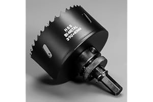 HOME COMPOSER 83mm HSS Hole Saw, M42 Bi-Metal Wood Hole Dill Bit, Round drill Cutter for Pipe Vent, Plasterboard, Plastic and Copper