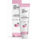 The Humble Co. Toothpaste Kids Strawberry 75 ML &Ccedil;ocuklar i&ccedil;in &Ccedil;ilek Aromalı Doğal Diş Macunu 75 ML, Tatlı &ccedil;ilek aromalı diş m