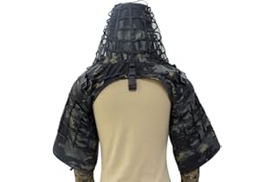 ROCOTACTICAL Grundausstattung für Ghillie-Anzug, Ripstop, Ghillie-Viper-Kapuze, Tarnmantel für Scharfschützen