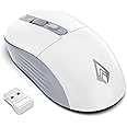 Archer Tech Lab Wireless Mouse, 2.4GHz USB Nano Receiver,3 DPI (800/1200/1600), Ergonomic Lightweight Design 55g, 10M Range, Plug & Play,2 Million Clicks, for Windows PC/Laptop (Precision 100-White)