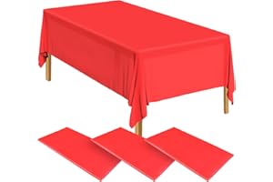 ELECLAND Set di 3 tovaglie rettangolari in plastica 137 x 274 cm per baby shower, matrimoni, compleanni e feste di Natale