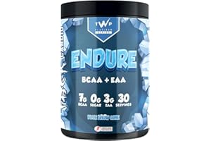 TWP Nutrition Platinum Series Endure, EAAs & BCAAs Electrolyte Blend Pre, Intra and Post Workout, Zero Sugar, 510g and 30 Servings, 14 Great Flavours (Blue Snow Cone)