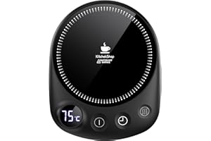AUIFFER Tassenwärmer, Schnelle Erwärmung, Kaffeewärmer mit Automatische Abschaltung, 4 Temperatureinstellungen 1-12H Timer, Smart Elektrischer Getränkewärmer, Geeignet für Kaffee Kakao Milch Teegetränke
