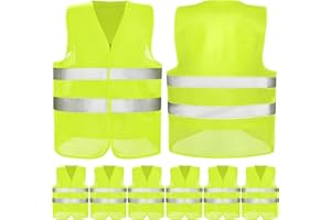 GRIRDDIV 6 Chaleco Reflectante Homologado Set, Chalecos Reflectantes Seguridad, Reflectantes para Coche, de Seguridad de Alta Visibilidad para Conductor, Limpiadores - 1