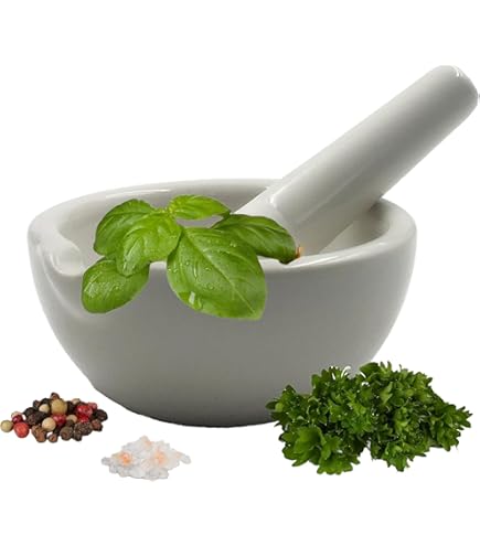 Mortaio E Pestello In Porcellana - Piccolo 7x4x3 Cm Per Spezie, Aglio E Cucina - Foto 13