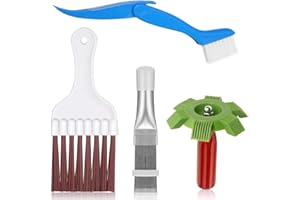 FORYNXHWIN 4 Stücke Klimaanlage Kamm, Kondensator Reinigung Kamm, Klimaanlage Kondensator Flosse Kamm, Lamellenkamm Edelstahl Flosse Reinigung Bürste Verdampfer Kühler Reparatur Werkzeug