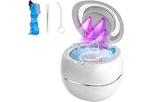 FIVAVA Ultrasonic Cleaner | Retainer Cleaner | 45kHz | 24W | 180ML | Ultrasonic UV Cleaner Machine for | Dentures | Retainer | Braces | Aligners | Toothbrush Heads | Jewellery