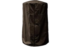 FYBLOSSOM Patio Heater Cover,Tabletop Heater Cover 210D Oxford Waterproof Heavy Duty Garden Outside Round Furniture Protector with Storage Bag Outdoor Waterproof Chimenea Covers (Coffee)