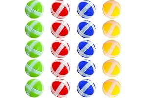 ASYKNM 20 Stück Kinder Darts Erstaz Bälle Klettball Wurf Spiel Scheibe Ersatzbälle Spiel Klett Wurfspiel Ersatzbälle Darts Erstaz Bälle für Drinnen Draußen Kinder Erwachsene Party Klett Klettspiel