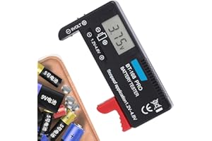 FOLANDA Battery Tester, Universal Digital LCD Battery Tester Checker, Household Battery Life Level Testers Power Meter for AA AAA C D 9V 1.5V Button Cell Batteries, 1.2~4.8V and 9V Battery Tester Monitor