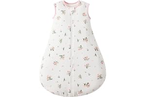 Duomiaomiao Schlafsack Baby Ganzjahres, Baumwolle Baby Schlafsack Winter, Baby Schlafsack Neugeboren, Baby Schlafsack 1.5 tog, Warmer Schlafsack Baby, Atmungsaktiver Winter Schlafsack Baby