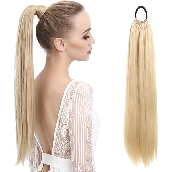 Pferdeschwanz-Extensions Aus Kunsthaar – Gewellt, 55,9 Cm, Mit Clip