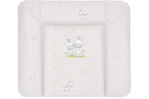 Ceba Baby - Baby Changing mat - Soft Changing mat - Changing Table mats 80 x 75 cm, 50 x 70 cm, 72 x 75 cm, Waterproof, Washable - Gray Zebra - 85x72 cm