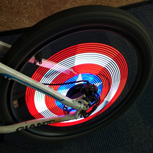 XuanWheel S1 Colorida 96-LED Luz Rueda Bici Bicicleta Ciclismo,Control Inteligente apoyo APP bricolaje, impermeable Seguridad Accesorios Luz
