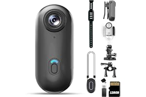4K Mini Body Camera 128GB - Action Body Cam with Audio & Video- Thumb Hands Free Waterproof Recording Wearable Cameras - POV