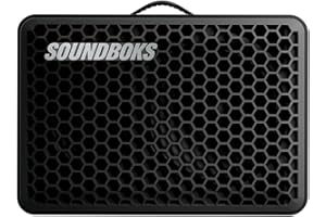 SOUNDBOKS Go – Tragbarer Bluetooth-Lautsprecher – Kompakter Performance-Lautsprecher für unterwegs – Spritzwasser- und stoßfest – 40 Stunden Akkulaufzeit – 121 dB (Schwarz)​