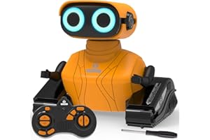 REMOKING Robot Toys for Boys Kids,Remote Control Robot Toys with LED Eyes & Flexible Arms,Dance & Sounds,Toys for 3 4 5 6 Year Old Boys Girls Kids,Children Educational Toys Birthday Gifts(Orange)