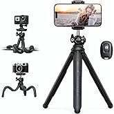 Lamicall Handy Stativ, Mini Stativ Halter - Flexible Handy Halterung Tripod für Smartphone & Kamera, 360° Pocket Tripod mit K