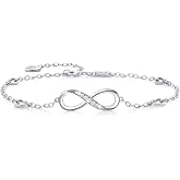 Unendlichkeits-Armband Aus 925 Sterling Silber Mit Zirkon – Verstellbar, Für Damen, In Geschenkbox, Symbol Für Ewige Liebe