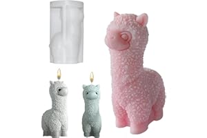BAFIWU Silikonformen Gießformen Kerzenhalter, Silikon Gießform Kerzenhalter, DIY Alpaka Silikonform Kerzenhalter für Weihnachten, Kerzenständer, Tablett (Schafe)
