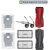 robotyedek, Saros 20 Roborock ile Uyumlu Ana Fır&ccedil;a, Hepa Filtre, Yan Fır&ccedil;a, Toz Torbası 7 Par&ccedil;a