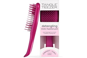 Tangle Teezer Mini Ultimate Detangler - Per capelli bagnati e asciutti - Spazzola districante per tutti i tipi di capelli - Spazzola tascabile da viaggio perfetta per bambini - Magenta