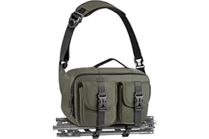 TAAOKA Torba na ramię, lekka lustrzanka / lustrzanka cyfrowa z uchwytem na statyw, wodoodporna torba na ramię na aparat dla fotografów (zielona)