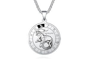 YOTHIWAD Zodiac Sign Necklace Stainless Steel High Quality Waterproof Zodiac Sign Pendant Necklace Astrology Horoscope Jewellery Birthday Gift