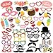 Produktbild JUSLIN 52pcs Hawaii Foto Props für Hawaiisches Tropisches Thema-Party, Geburtstagsfeier, Hochzeit und Feiertag
